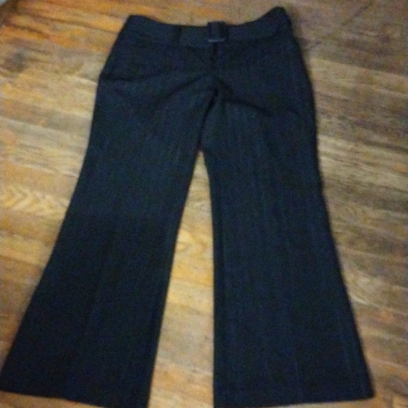 Y2k No Boundaries Black Pinstripe Pants Size 5 - Picture 1 of 5